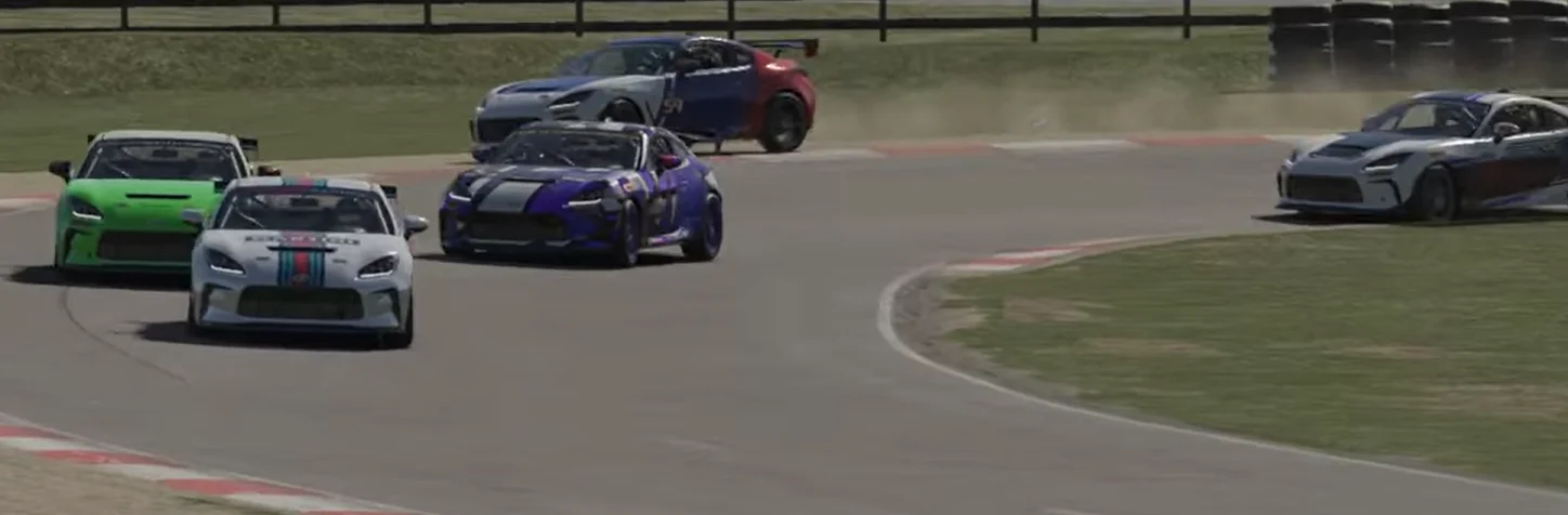 GR86 Pack Battle - Five cars fighting for position through the corner