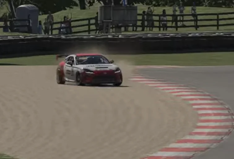 GR86 Off Track Excursion - Sliding into the gravel trap at Summit Point